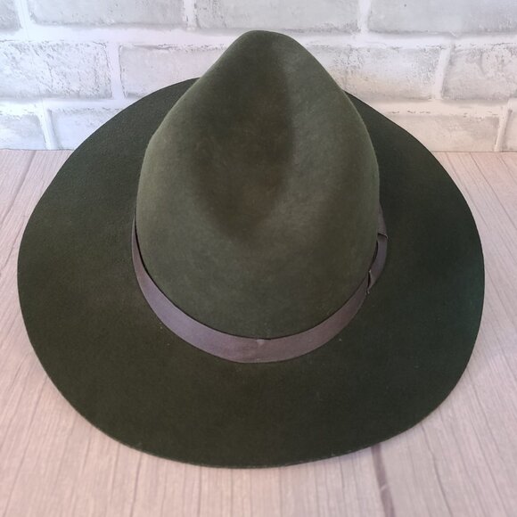 Lack Of Color Olive Green Wool Fedora